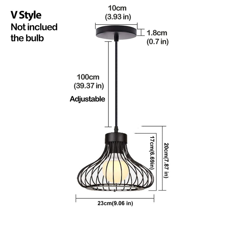 Luminária pendente , candelabro retrô nórdico preto de metal (Sua casa muito estilosa!)