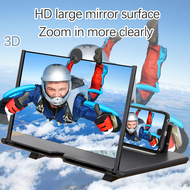 Ampliador de tela de celular 3D de 10 polegadas Suporte de suporte de amplificador de vídeo