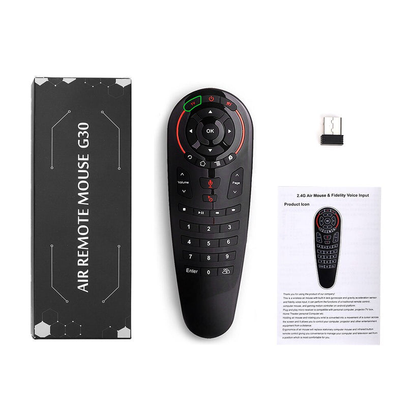 G30S Voice Air Mouse  USB Receptor controlado por voz (Tecnologia de primeira na palma da mão)