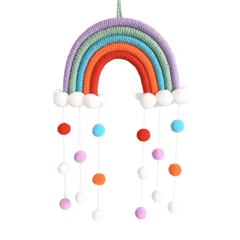 Móbile de arco íris para quarto infantil ( Porta / parede )