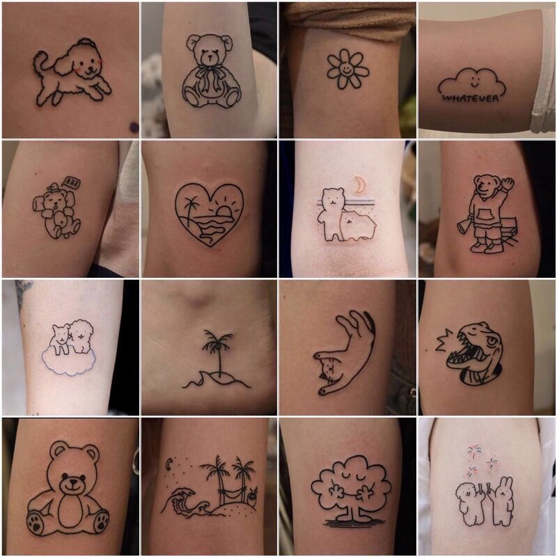 Tatugens temporárias, lindos estilos ( KIT 48 pçs)