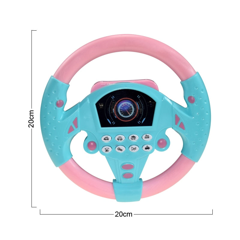 Volante infantil - volante simulação criativa com luz - Carros