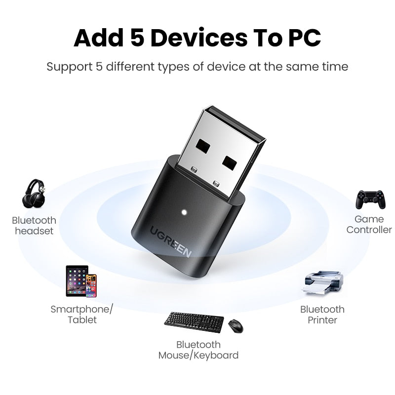 Bluetooth 5.0 Adap 4.0 para PC Alto-falante Mouse Sem Fio Música Receptor de Áudio Transmissor aptx