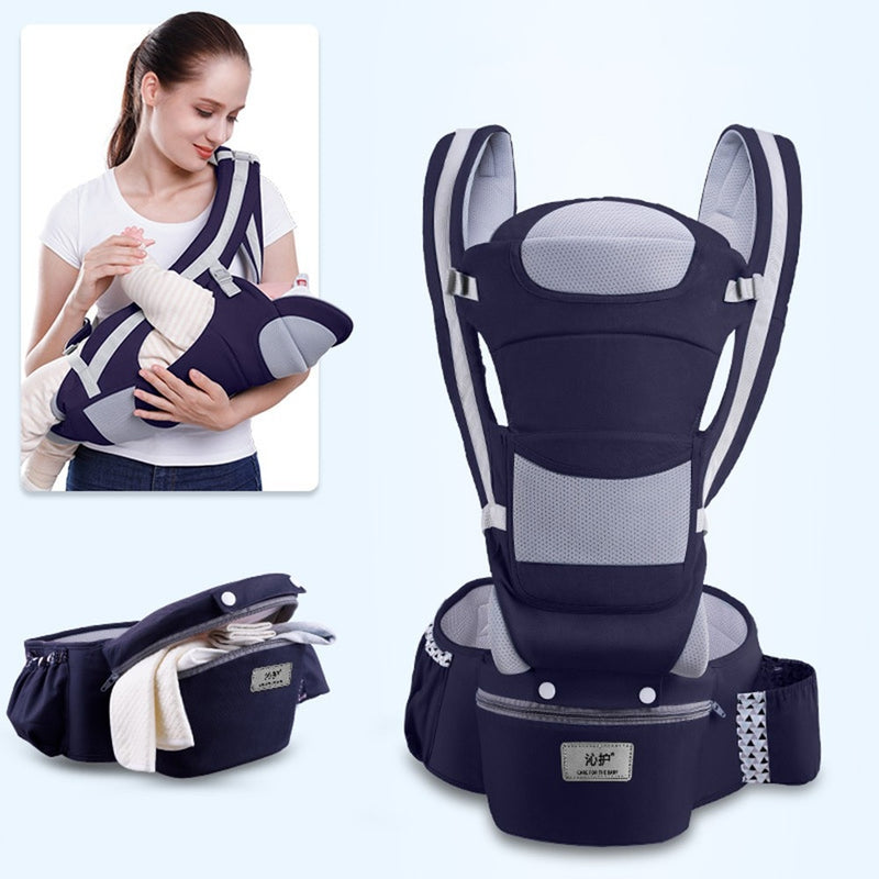 Suporte canguru para bebê, ergonômico 0-48 meses ( 3 em 1 ) Dê uma folguinha para seus braços