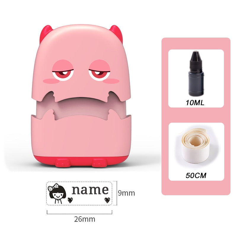 Carimbo de nome personalizado (Deixe registrado os pertences do seus filhos com esse carimbo original)