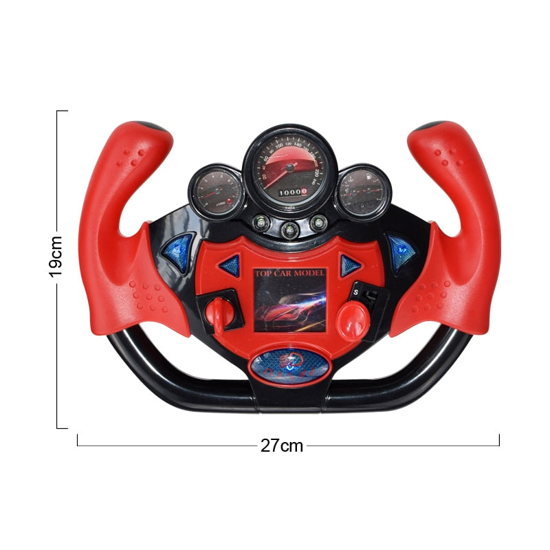 Volante infantil - volante simulação criativa com luz - Carros