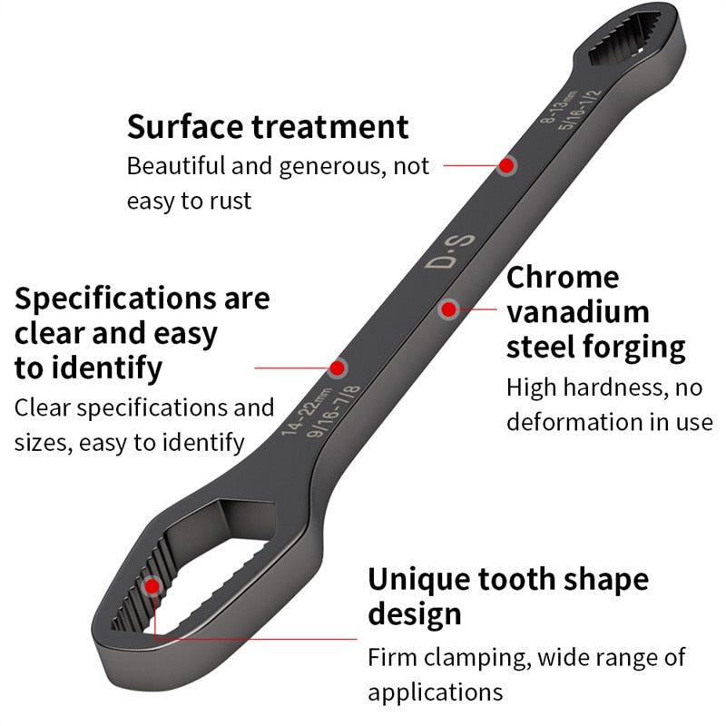 Chave de torque universal chave de torque ajustável 8-22 mm(Para bicicletas,motocicleta,reparo de automóveis ,ferramenta multifuncional)