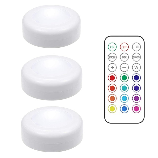 Lampada LED diversas cores, com controle remoto, sensor de toque Sem Fio, ( Decore sua escada. cozinha, armarios ..)