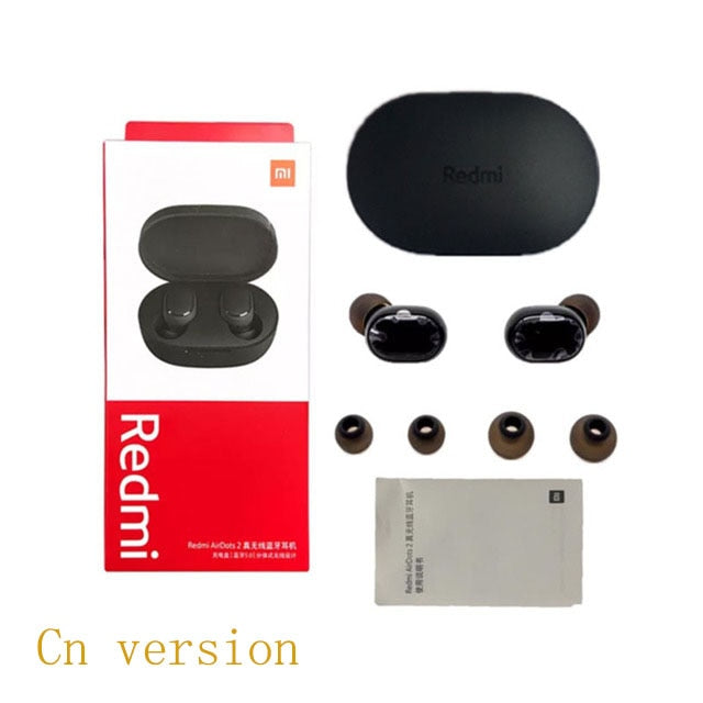 Fone de ouvido XIAOMI sem fio com microfone para controle de voz (Xiaomi Redmi Airdots Bluetooth 5.0)