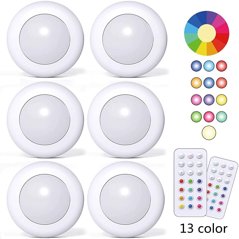 Lampada LED diversas cores, com controle remoto, sensor de toque Sem Fio, ( Decore sua escada. cozinha, armarios ..)