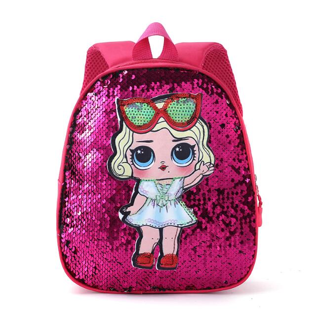 Mochila de pelúcia Boneca LOL com latejoulas (Vários estilos)