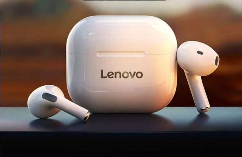 Fone sem fio original, Lenovo LP40 TWS, Bluetooth 5.0(duplo estéreo com redução de ruído e controle de toque de graves Long Standby 230mAH)