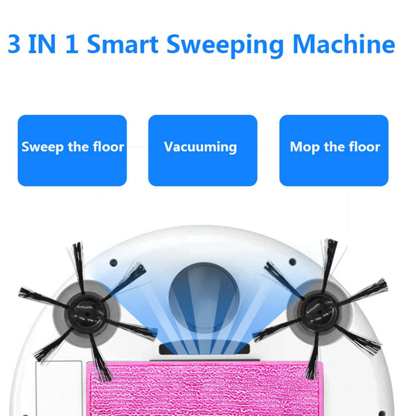 Robô automático inteligente sem fio 3 em 1(Acabe com os pêlos dos pets por toda casa)