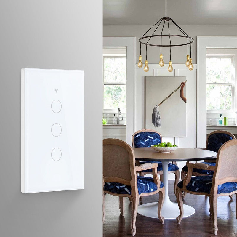 Controle de voz sem  fio Interruptores de parede remotos com Alexa Google Home ( Casa inteligente)