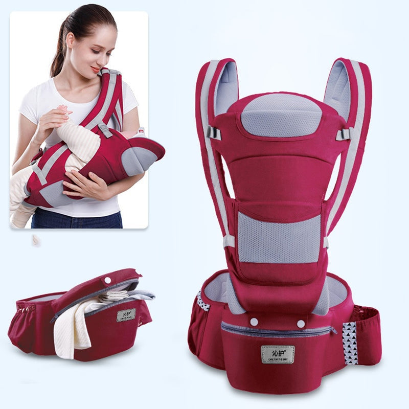 Suporte canguru para bebê, ergonômico 0-48 meses ( 3 em 1 ) Dê uma folguinha para seus braços