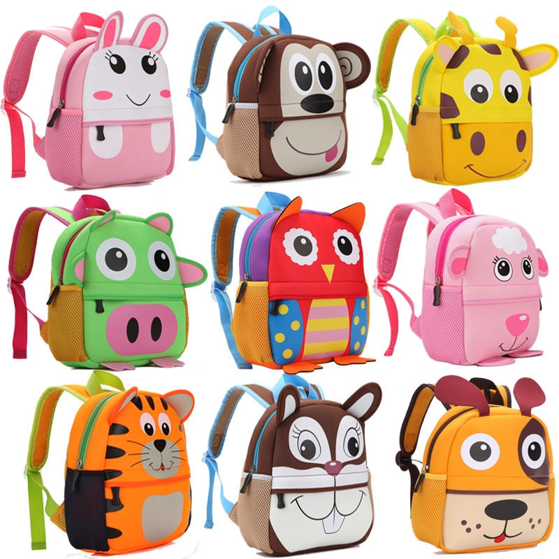 Mochila infatil 3D ,mochila infantil escolar,mochilas de passeio(Animais fofos)