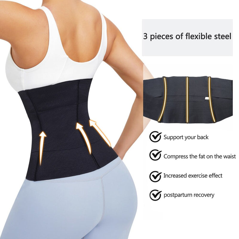 Modelador de cintura Shapenow sem costura, com 3 níveis de ajustes para perfeita  compressão corporal