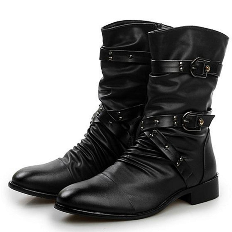 Botas de couro masculinas (Estilo e originalidade)