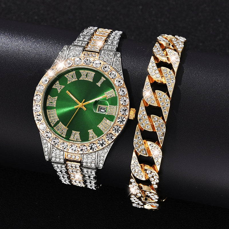 Relógios de strass feminino e pulseira ( Luxo e sofisticação )