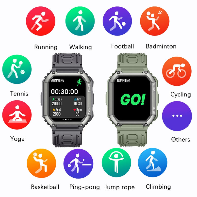 Novo Relógio Inteligente,estilo esportista SENBONO (Reprodução de Música Fitness Rastreador Bluetooth Discagem Chamada Esporte Smartwatch )