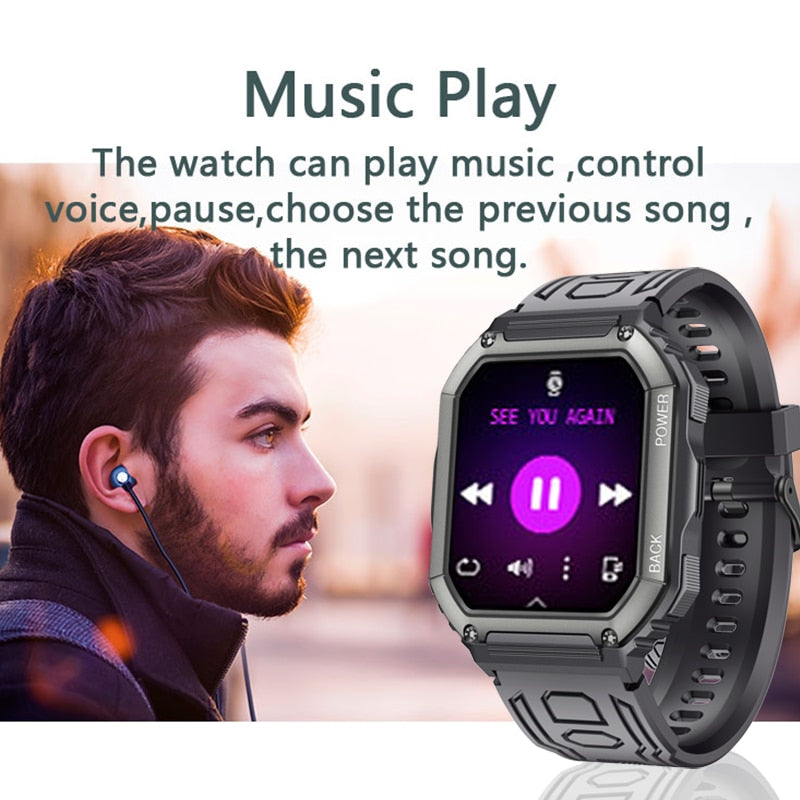 Novo Relógio Inteligente,estilo esportista SENBONO (Reprodução de Música Fitness Rastreador Bluetooth Discagem Chamada Esporte Smartwatch )