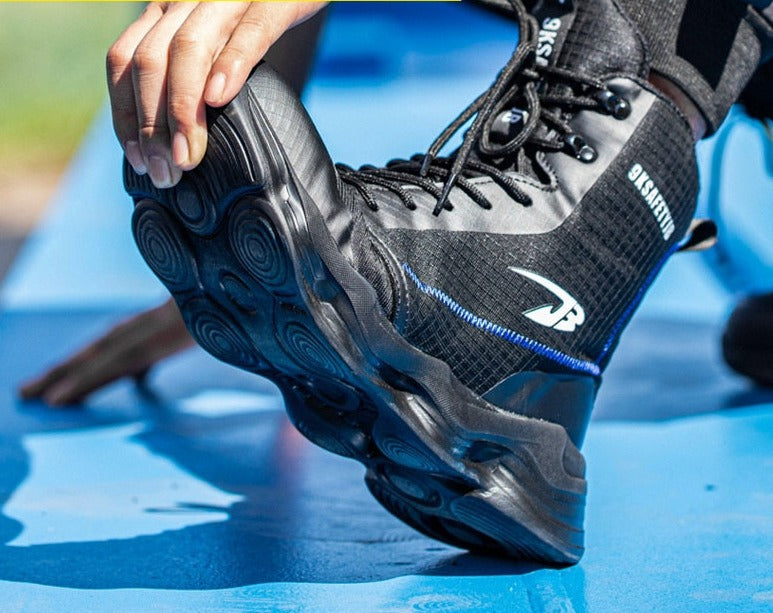 Bota Indestrutível de Cano Alto ( Biqueira de Aço à Prova de Perfuração)