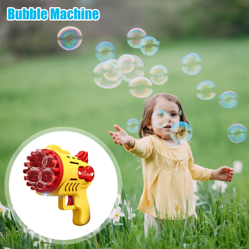 Gatling Bubble Gun Toys for Kids, fabricante de bolhas automáticas