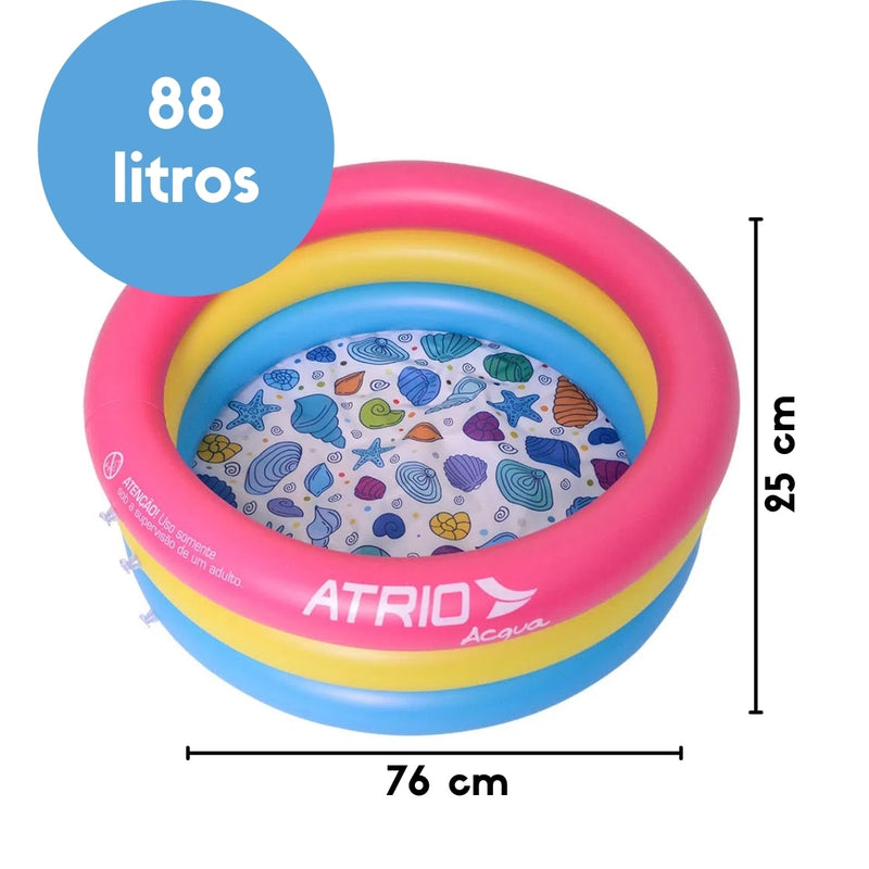 Piscina Infantil Inflável, para crianças pequenas (88 litros)