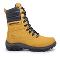 Bota masculina Caterpillar Cano longo em couro resistente