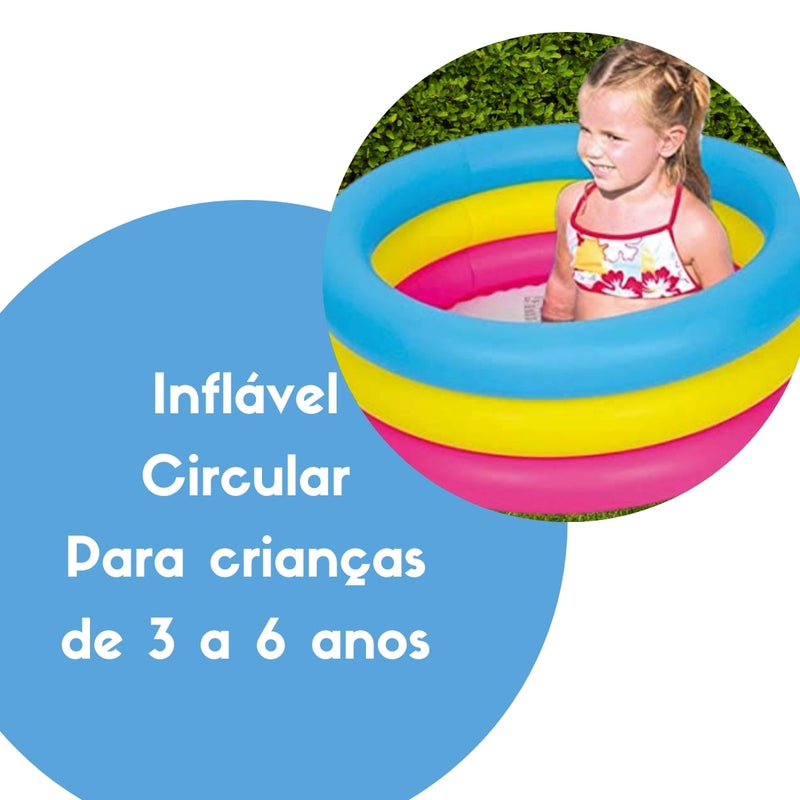 Piscina Infantil Inflável, para crianças pequenas (88 litros)